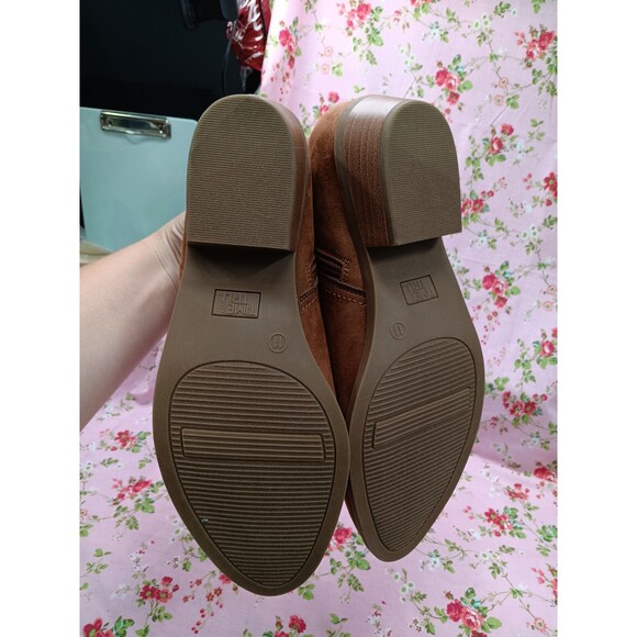 Time & Tru Womens Tan Booties Size 11 - Picture 4 of 4
